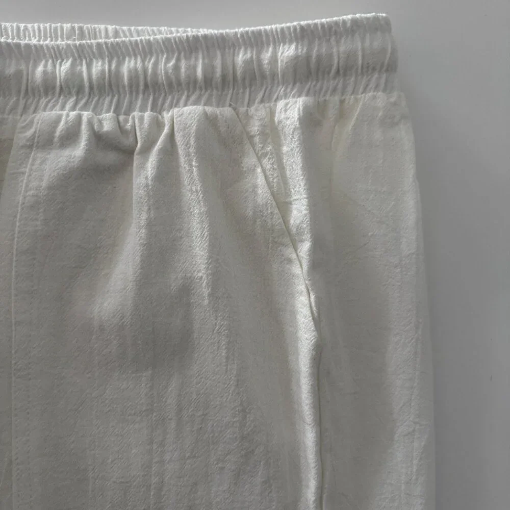 Men's Cotton and Linen Pants NEW, Size 3XL but measurements as L-XL